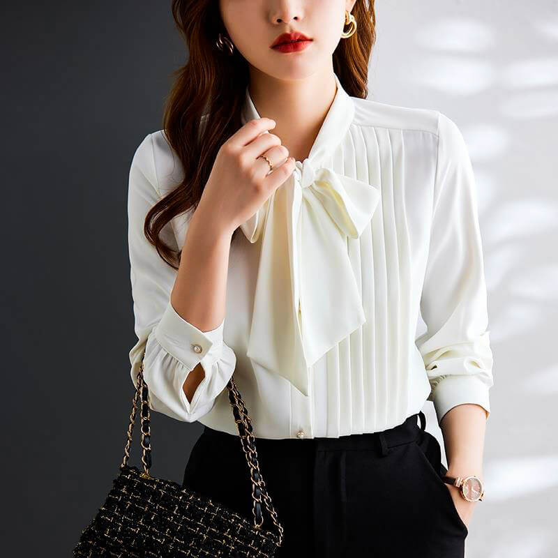 Floral Ruffle Neck Blouse