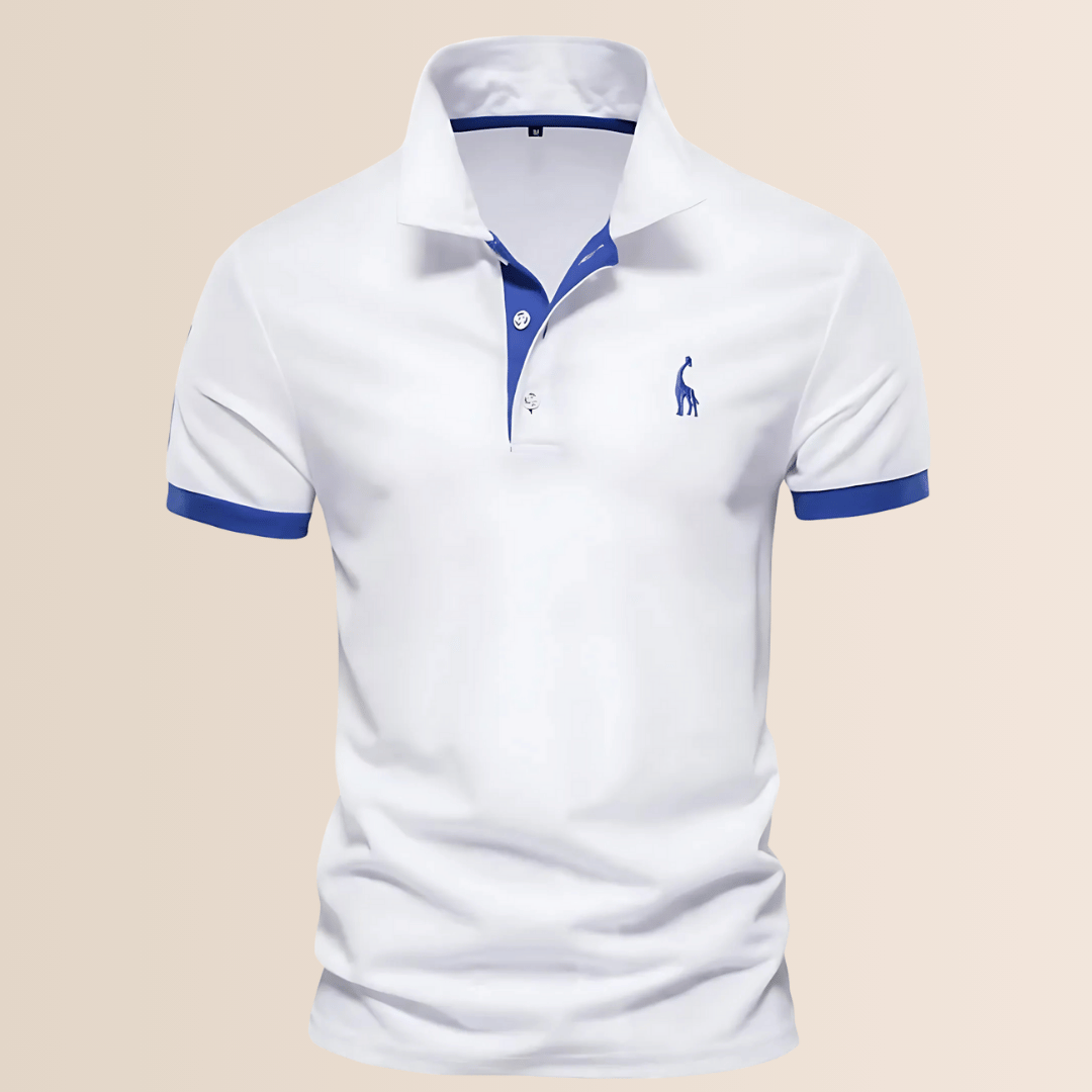 Men's Cotton Polo Shirt Stand Collar