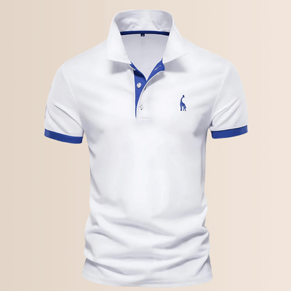 Men's Cotton Polo Shirt Stand Collar