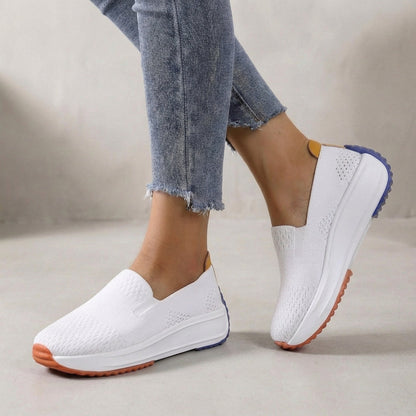 Orthopedic Slip On Sneakers Knit Platform
