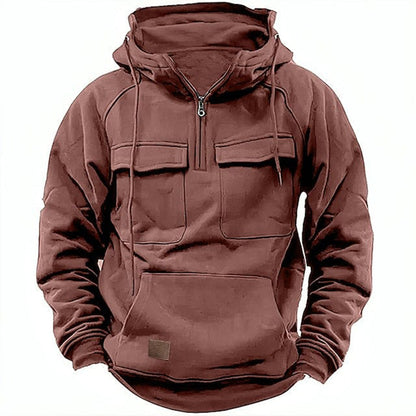 Men's Retro Motorcycle Hoodie Rugged Comfortable Design