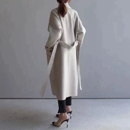 Women's Long Trench Coat Luxurious Fabric