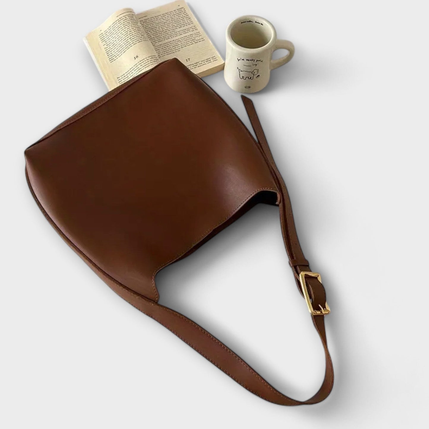 Vintage Leather Tote Bag
