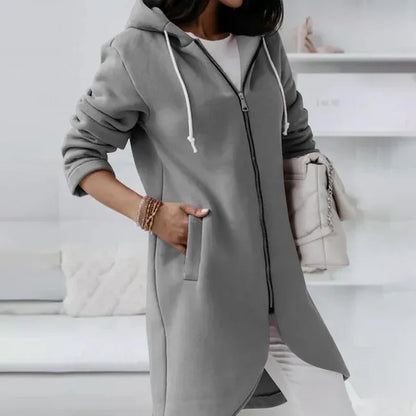 Women's Hooded Jacket Soft Fleece Black