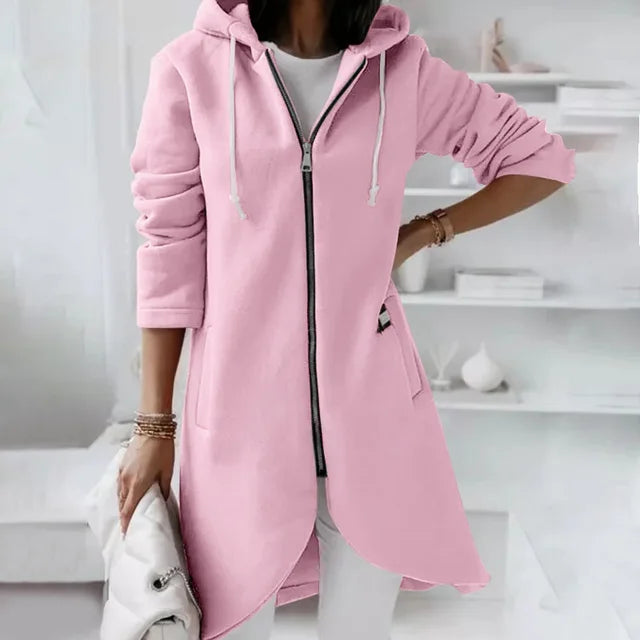 Women's Hooded Jacket Soft Fleece Black