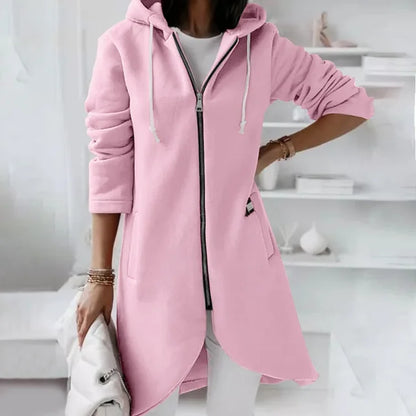 Women's Hooded Jacket Soft Fleece Black