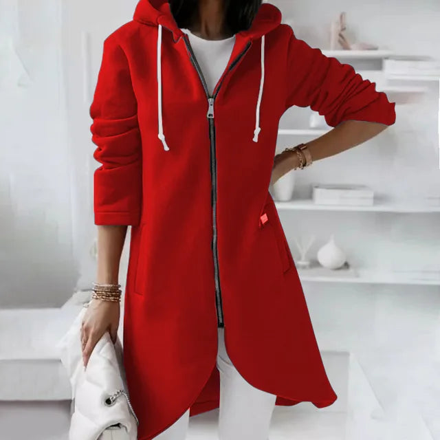 Women's Hooded Jacket Soft Fleece Black