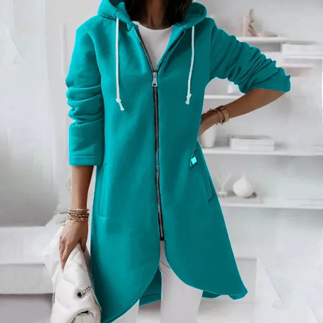 Women's Hooded Jacket Soft Fleece Black