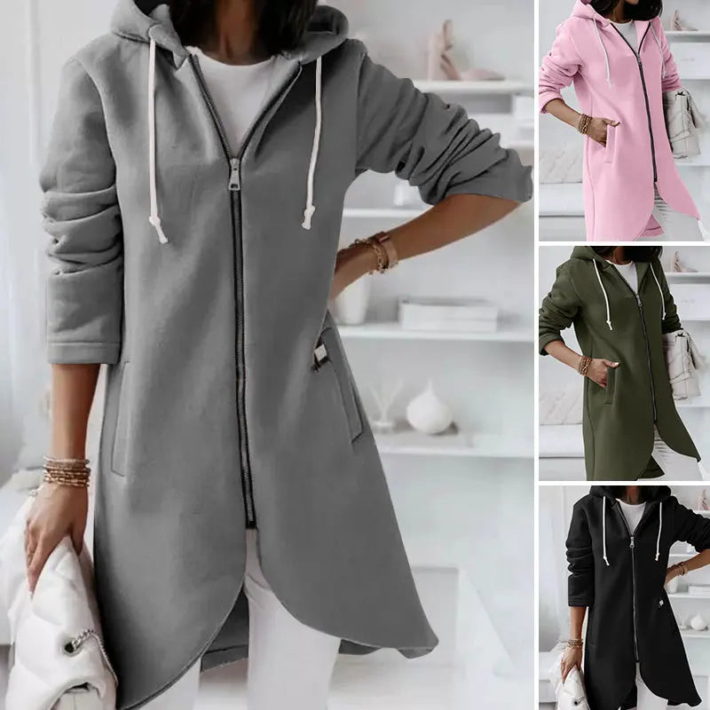 Women's Hooded Jacket Soft Fleece Black