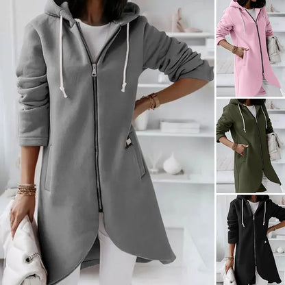 Women's Hooded Jacket Soft Fleece Black