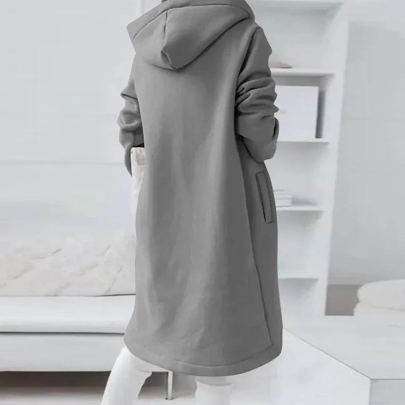 Women's Hooded Jacket Soft Fleece Black