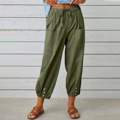 Comfortable High Waisted Casual Pants