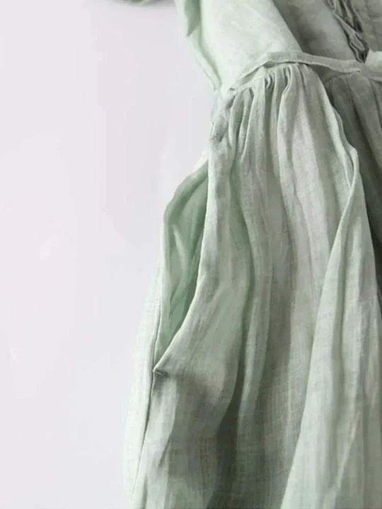 Women's Linen Dress Comfortable Natural Beige