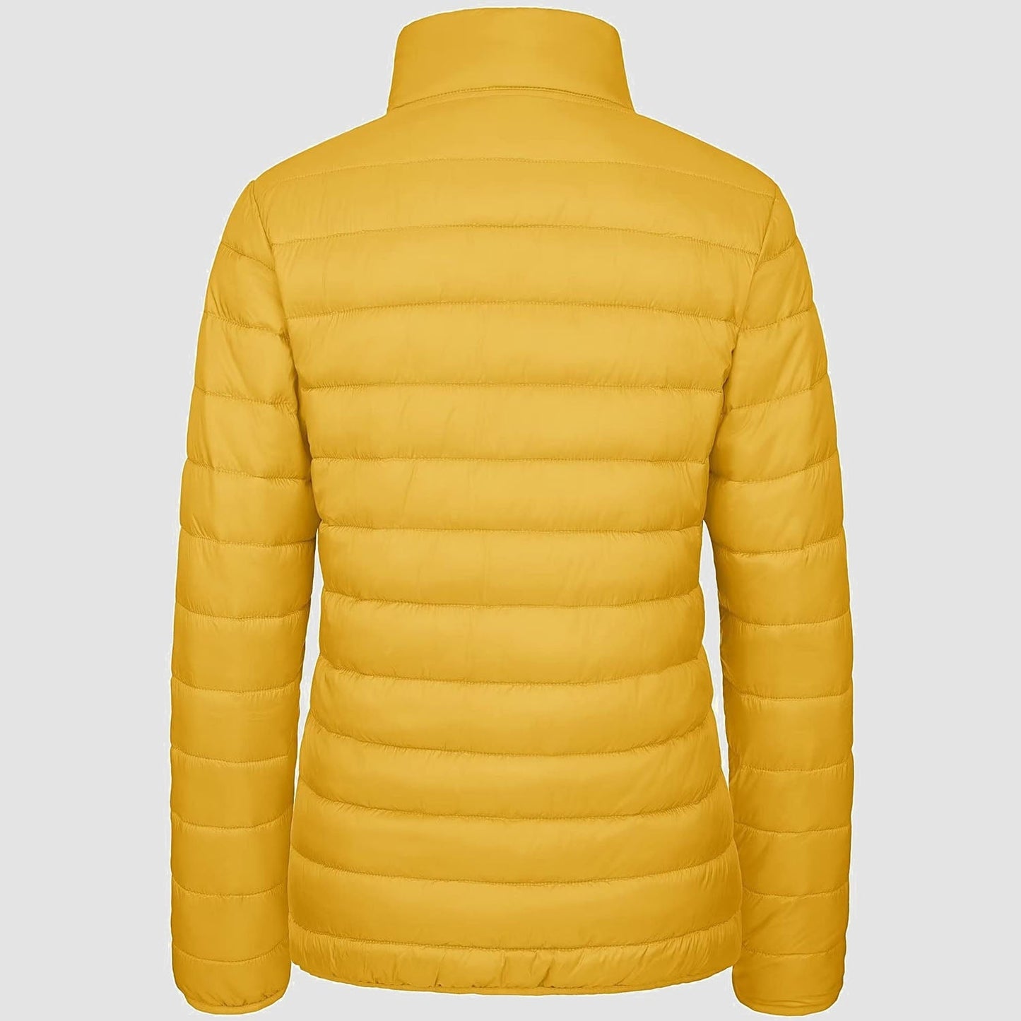 Women's Quilted Puffer Jacket Lightweight Full Zip Black