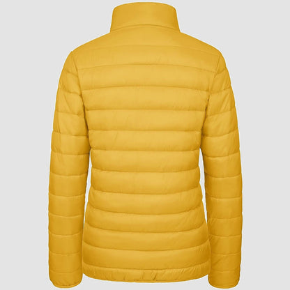 Women's Quilted Puffer Jacket Lightweight Full Zip Black