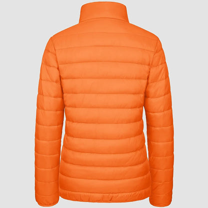 Women's Quilted Puffer Jacket Lightweight Full Zip Black