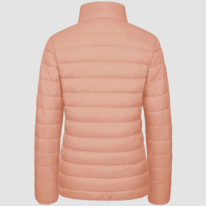 Women's Quilted Puffer Jacket Lightweight Full Zip Black