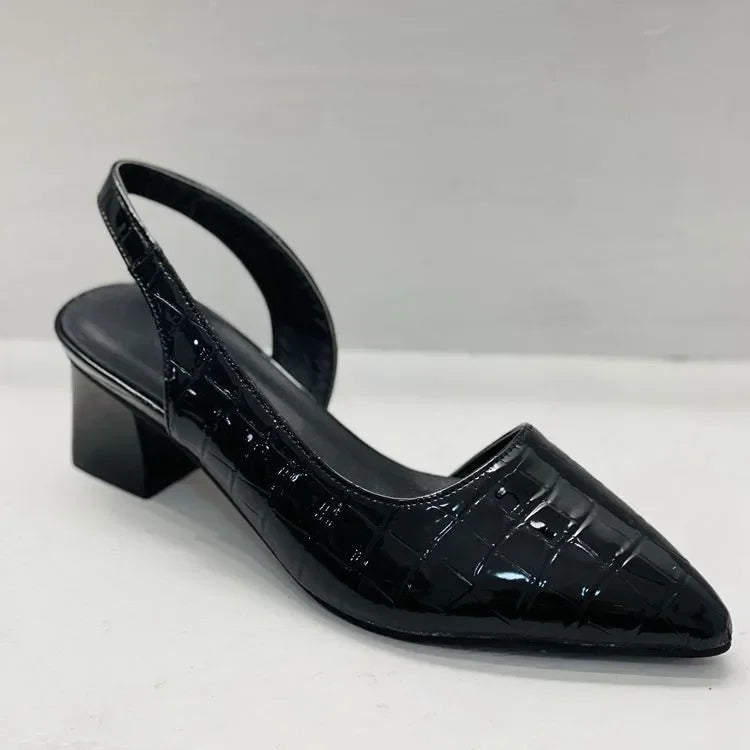 Classic Ladies Low Block Heel Shoes