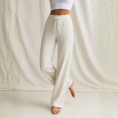 Comfortable Women's Wide Leg Knit Trousers