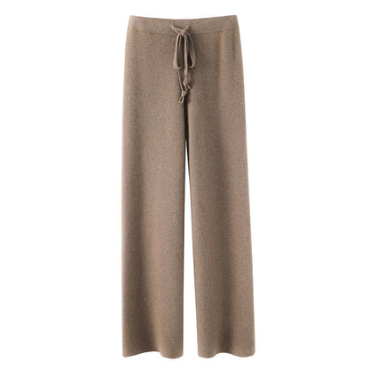 Comfortable Women's Wide Leg Knit Trousers