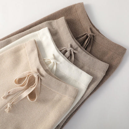 Comfortable Women's Wide Leg Knit Trousers