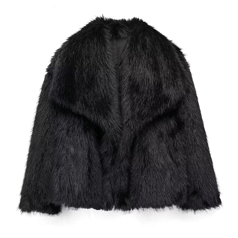 Isla Women's Faux Fur Coat Relaxed Fit Hip Length