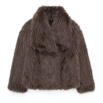 Isla Women's Faux Fur Coat Relaxed Fit Hip Length