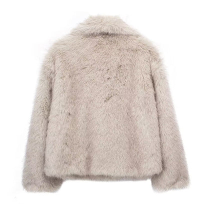 Isla Women's Faux Fur Coat Relaxed Fit Hip Length
