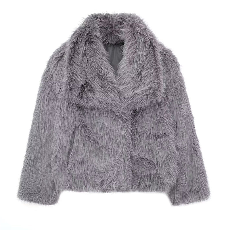 Isla Women's Faux Fur Coat Relaxed Fit Hip Length