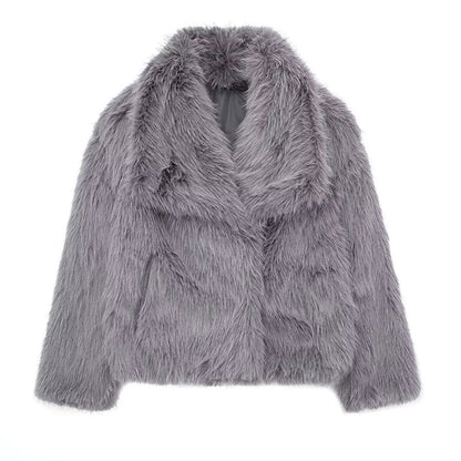 Isla Women's Faux Fur Coat Relaxed Fit Hip Length