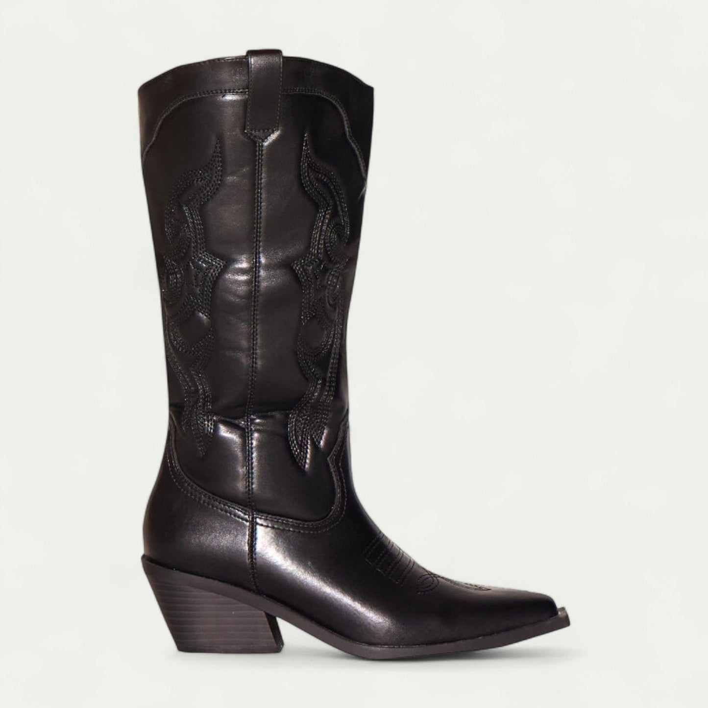 Women's Western Pointed Toe Boots Calf High