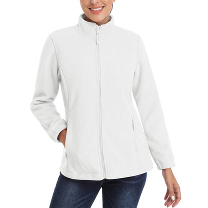 Women's Fleece Zip-Up Jacket Soft Warm Coat