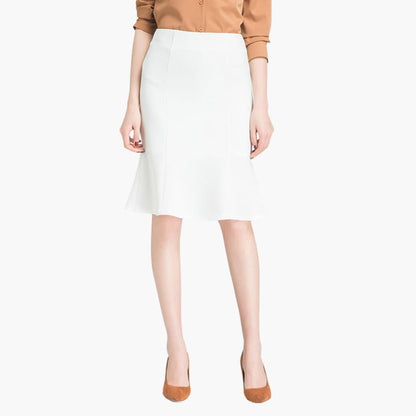 Women's Midi A-Line Skirt Elastic Waistband