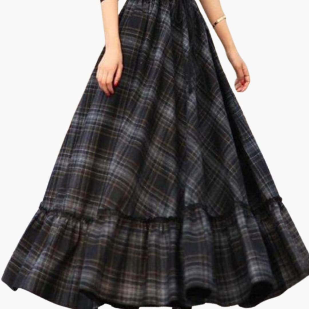 Women's A-Line Skirt Elastic Waist Flared Hem - VibreMode