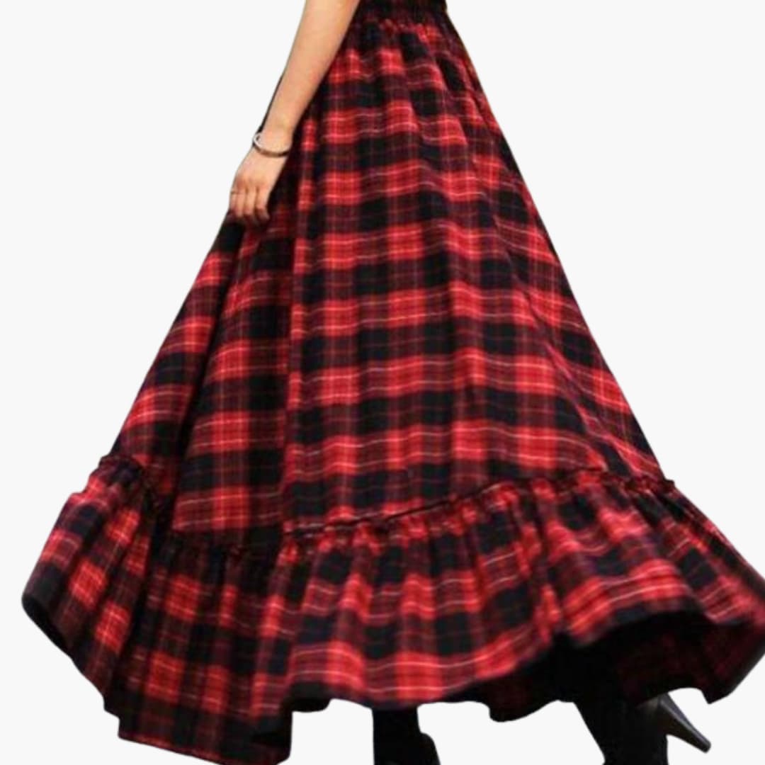 Women's A-Line Skirt Elastic Waist Flared Hem