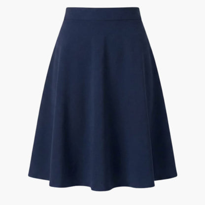 Women's A-Line Midi Skirt Elastic Waistband