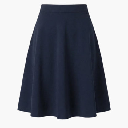 Women's A-Line Midi Skirt Elastic Waistband