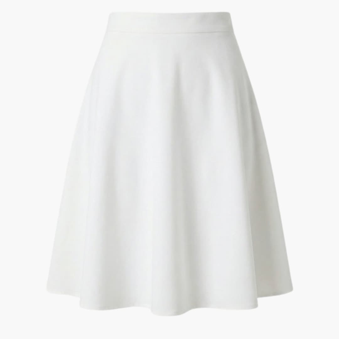 Women's A-Line Midi Skirt Elastic Waistband