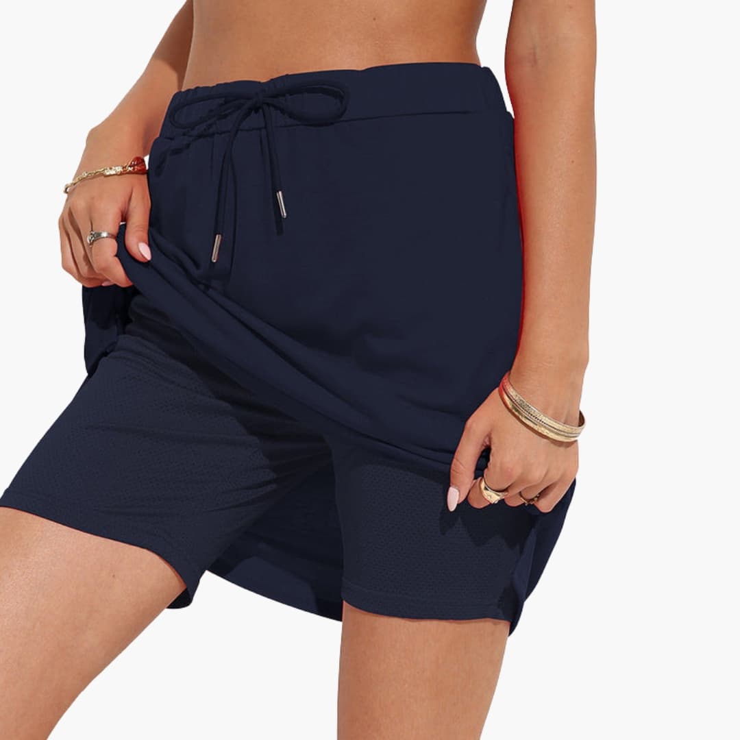 Women's A-Line Skirt Lace-Up Waist Panel Seams