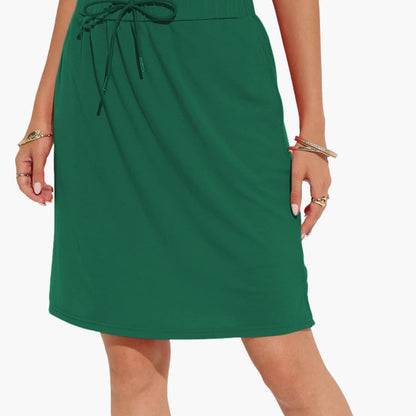 Women's A-Line Skirt Lace-Up Waist Panel Seams