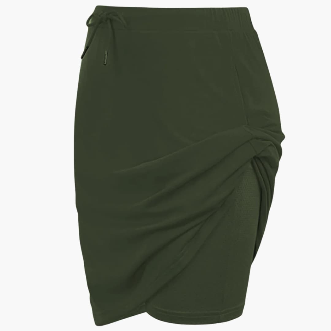 Women's A-Line Skirt Lace-Up Waist Panel Seams