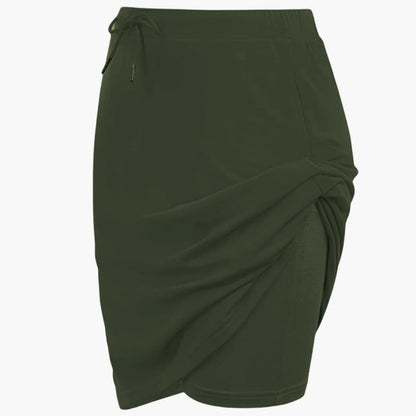 Women's A-Line Skirt Lace-Up Waist Panel Seams
