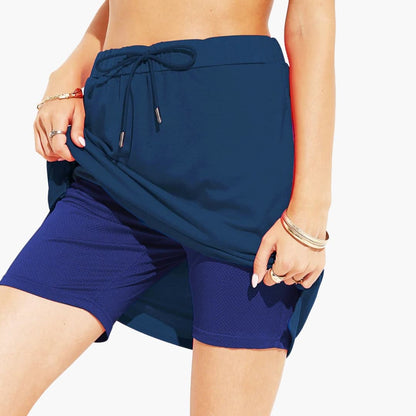 Women's A-Line Skirt Lace-Up Waist Panel Seams