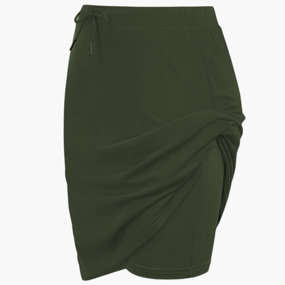 Women's A-Line Skirt Lace-Up Waist Panel Seams