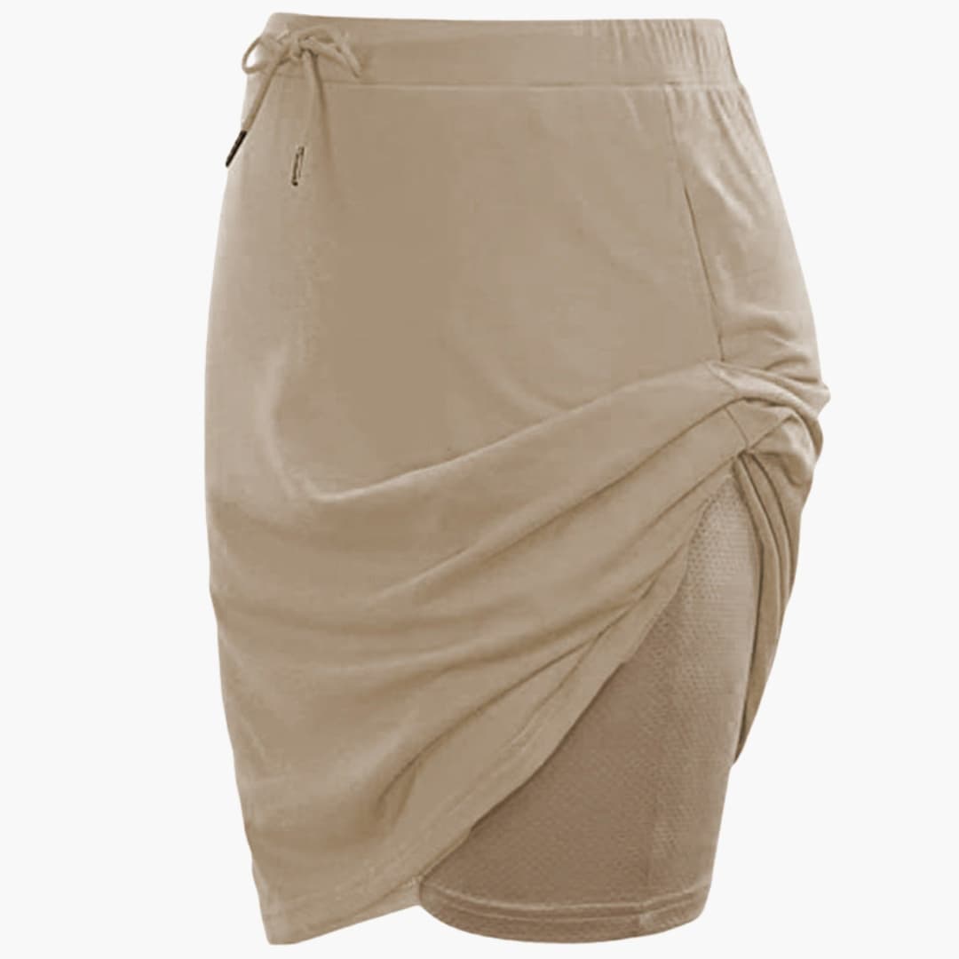 Women's A-Line Skirt Lace-Up Waist Panel Seams