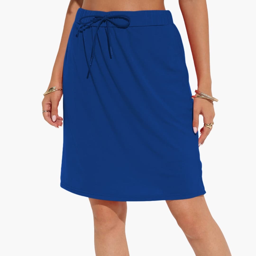 Women's A-Line Skirt Lace-Up Waist Panel Seams