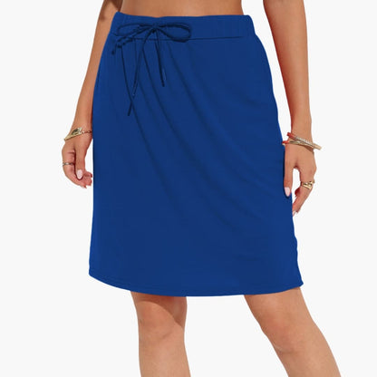 Women's A-Line Skirt Lace-Up Waist Panel Seams