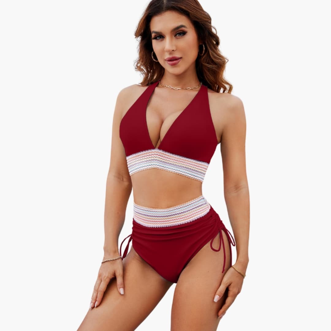 Women's Adjustable 2 Piece Tie Side Bikini Set
