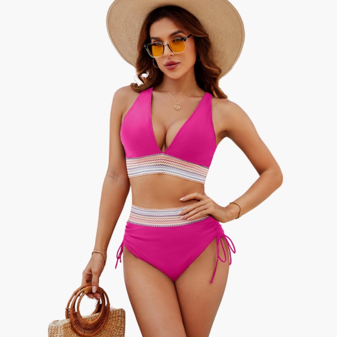 Women's Adjustable 2 Piece Tie Side Bikini Set