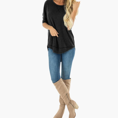 Women's Leopard Print Short Sleeve Crew Neck T-Shirt